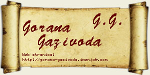 Gorana Gazivoda vizit kartica